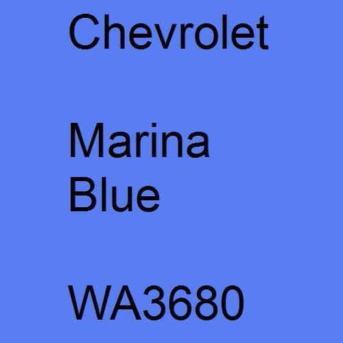 Chevrolet, Marina Blue, WA3680.